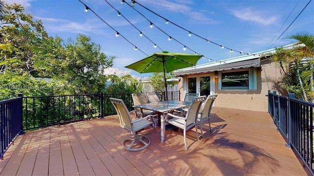 5010 SW 111th Ave, Miami, FL 33165 - wooden terrace featuring outdoor dining space