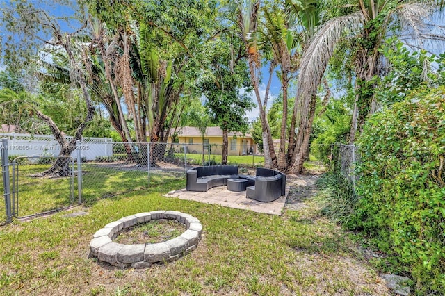 2730 NW 105th Ter, Coral Springs, FL 33065 - view of yard with an outdoor living space and a patio