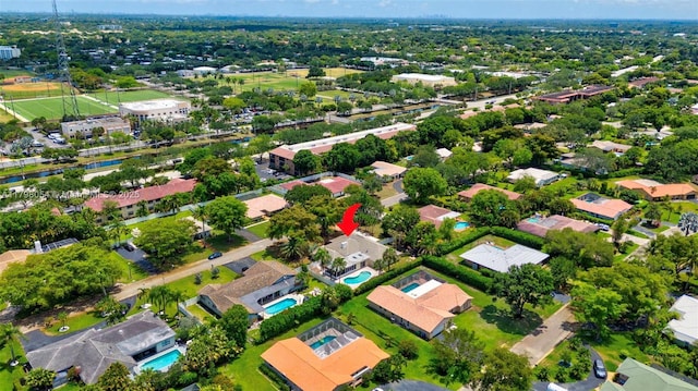 2730 NW 105th Ter, Coral Springs, FL 33065 - aerial view of property and surrounding area featuring a pool area