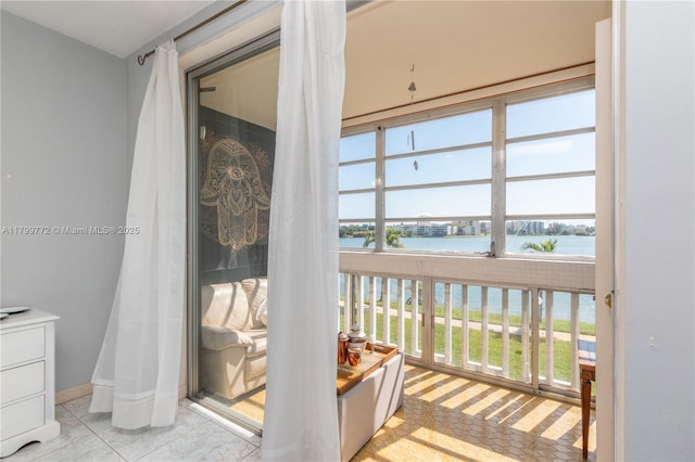 18555 NE 14th Ave Unit 612, Miami, FL 33179 - entryway with a water view