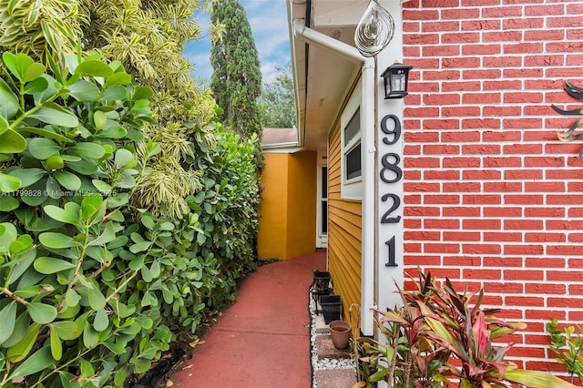 9821 W Fern Ln, Miramar, FL 33025 - doorway to property with brick siding