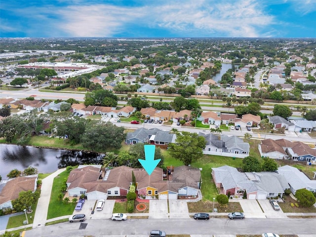 9821 W Fern Ln, Miramar, FL 33025 - aerial perspective of suburban area with a large body of water