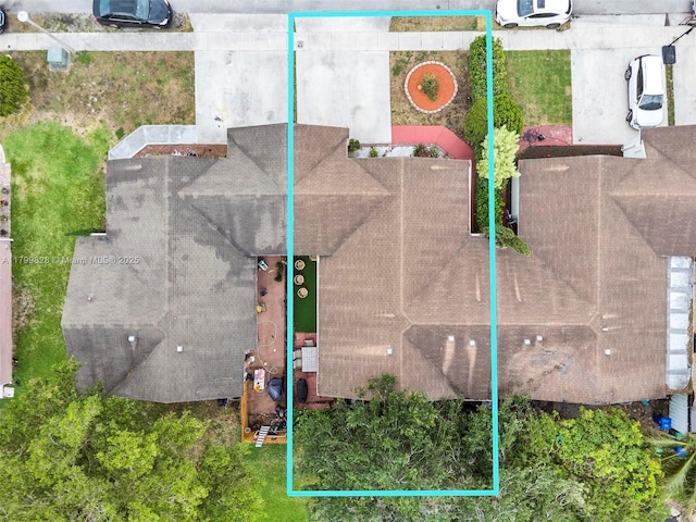 9821 W Fern Ln, Miramar, FL 33025 - aerial view of property's location with property parcel outlined
