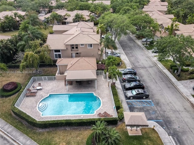 view of pool with fence