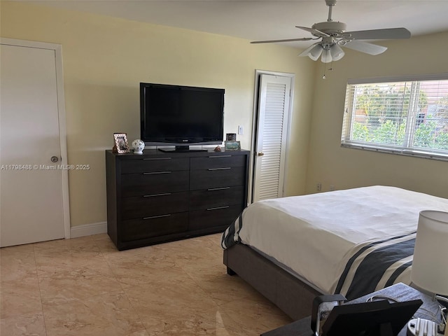16195 SW 78th Ave, Palmetto Bay, FL 33157 - bedroom featuring ceiling fan and baseboards
