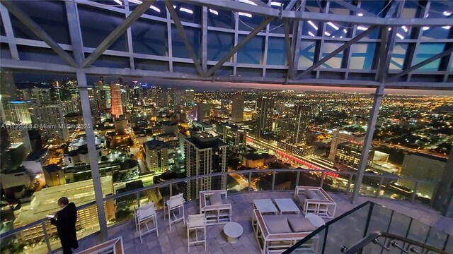 851 NE 1st Ave Unit 2208, Miami, FL 33132 - view of patio with a view of city lights
