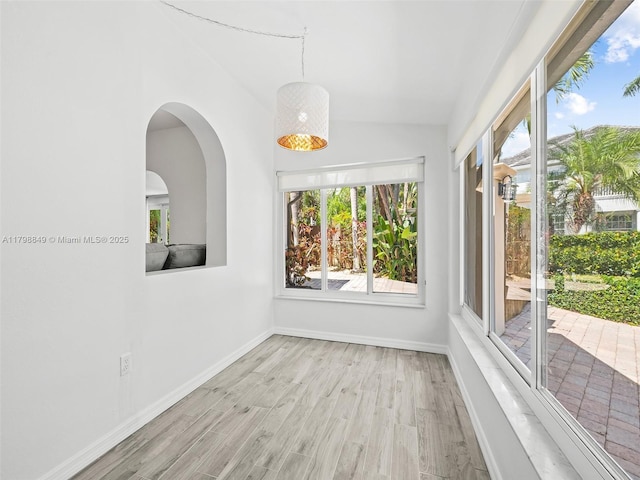 1730 NE 16th St, Fort Lauderdale, FL 33304 - unfurnished sunroom with vaulted ceiling