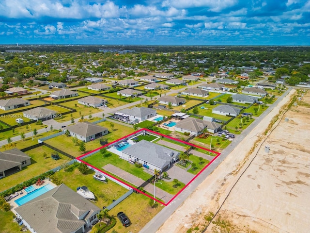 15978 SW 276th St, Homestead, FL 33031 - aerial view of residential area featuring property parcel outlined