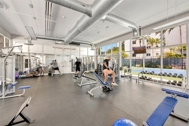 view of exercise room