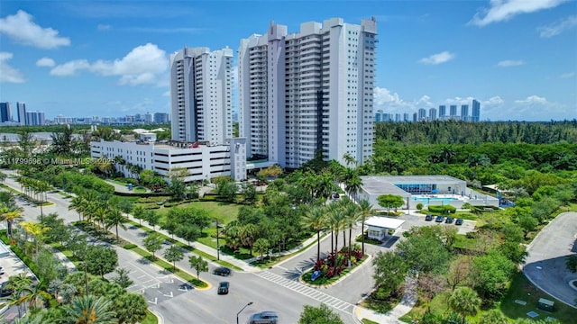 aerial view of a view of skyline