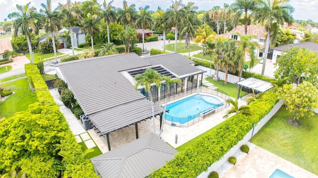 7345 N Oakmont Dr, Hialeah, FL 33015 - aerial view of residential area with a pool area