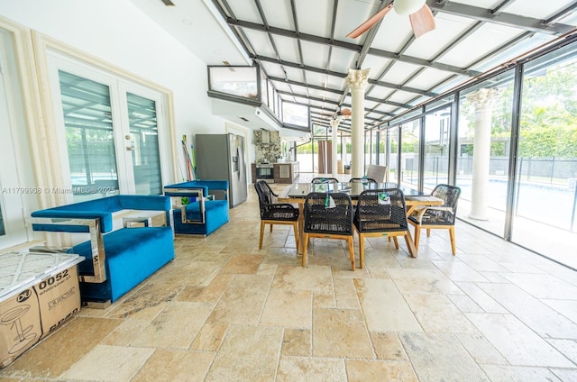 7345 N Oakmont Dr, Hialeah, FL 33015 - sunroom featuring french doors