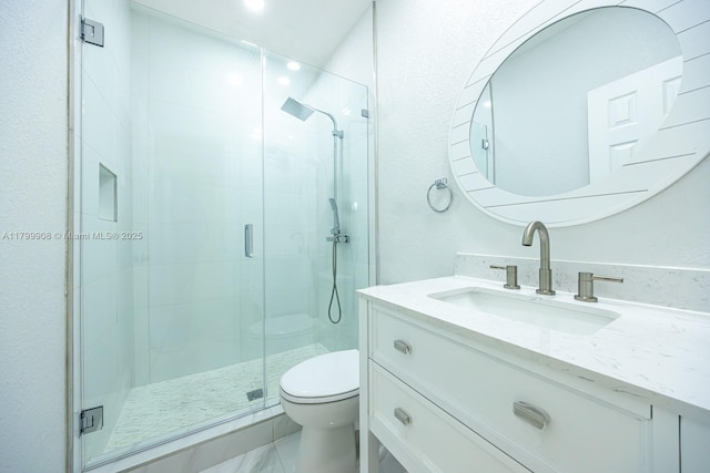7345 N Oakmont Dr, Hialeah, FL 33015 - full bath with toilet, vanity, and a stall shower
