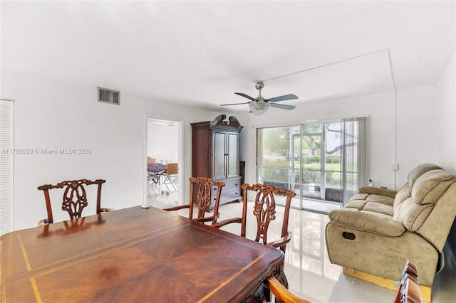 12501 SW 14th St Unit 108R, Pembroke Pines, FL 33027 - dining room with a ceiling fan
