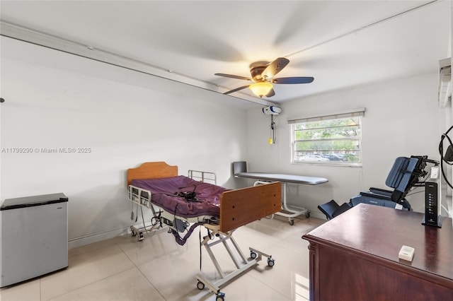 12501 SW 14th St Unit 108R, Pembroke Pines, FL 33027 - tiled office with ceiling fan