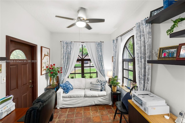 425 Cadagua Ave, Coral Gables, FL 33146 - entryway featuring ceiling fan