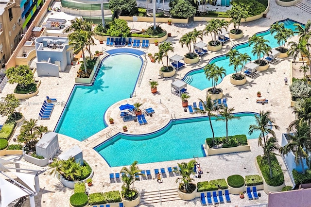 244 Biscayne Blvd Unit 645, Miami, FL 33132 - aerial view of a pool
