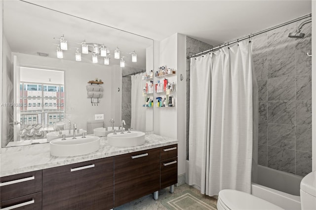 244 Biscayne Blvd Unit 645, Miami, FL 33132 - full bath with toilet, double vanity, and shower / bath combo