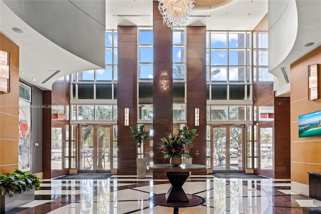 244 Biscayne Blvd Unit 645, Miami, FL 33132 - common area with a towering ceiling