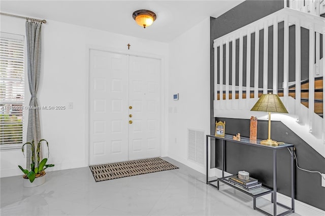 3372 SW 179th Ave, Miramar, FL 33029 - foyer entrance with marble finish floors and baseboards
