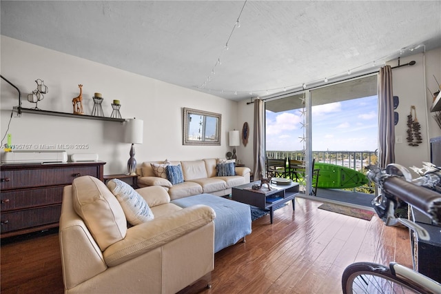 1470 NE 125th Ter Unit Ph9, North Miami, FL 33161 - living room with wood-type flooring and floor to ceiling windows