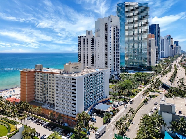 19201 Collins Ave Unit 1001, Sunny Isles Beach, FL 33160 - drone / aerial view of a view of skyline and a large body of water