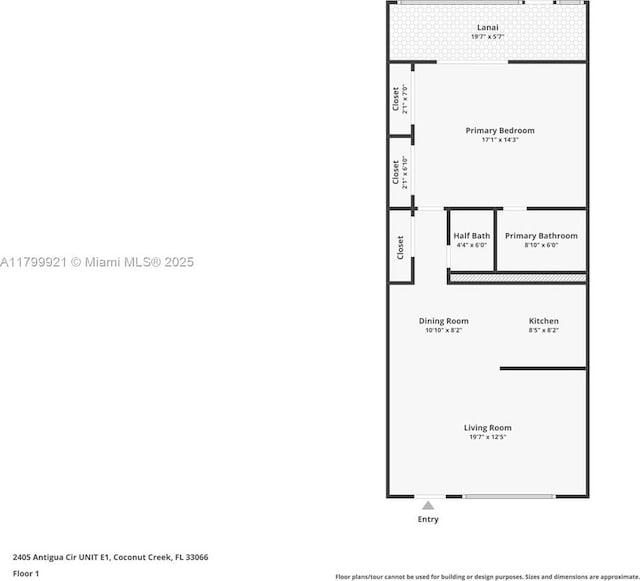 2405 Antigua Cir Unit E1, Coconut Creek, FL 33066 - property floor plan