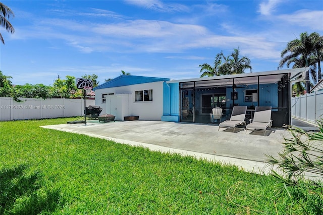 1155 Hayes St, Hollywood, FL 33019 - back of property featuring a patio