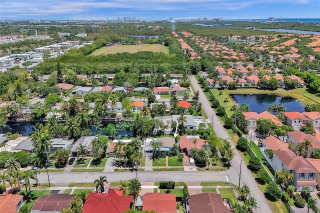 1155 Hayes St, Hollywood, FL 33019 - aerial perspective of suburban area featuring a nearby body of water