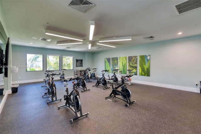 8301 NW 41st St Unit B-305, Doral, FL 33166 - exercise room featuring baseboards and recessed lighting