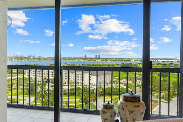 2450 Presidential Way Unit 1607, West Palm Beach, FL 33401 - balcony featuring a water view and a city view
