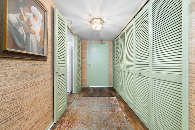 2450 Presidential Way Unit 1607, West Palm Beach, FL 33401 - hallway featuring wood finished floors