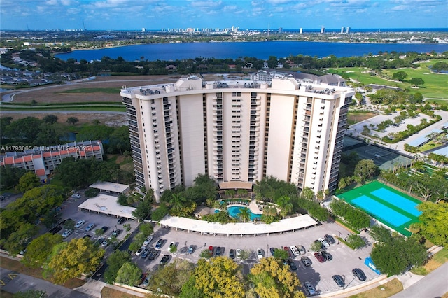 2450 Presidential Way Unit 1607, West Palm Beach, FL 33401 - view of property location featuring a pool area, a nearby body of water, and apartment complex