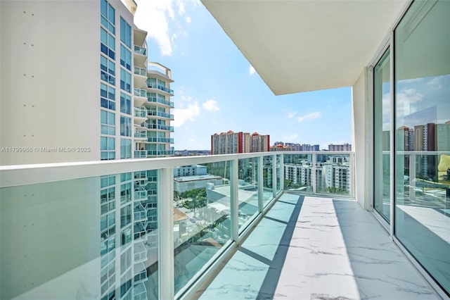 balcony with a city view