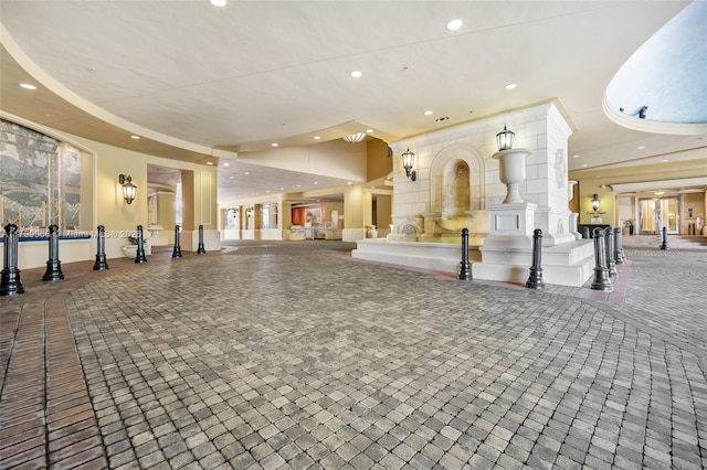 lobby featuring recessed lighting