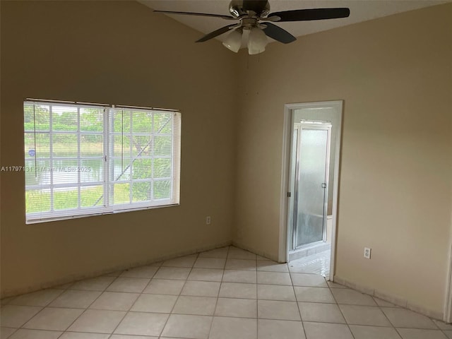17691 SW 4th Ct, Pembroke Pines, FL 33029 - spare room featuring ceiling fan and light tile patterned floors