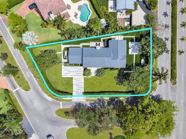 515 NE 115th St, Biscayne Park, FL 33161 - view of property location featuring a pool area and property parcel outlined