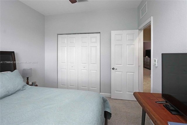 8897 SW 229th St, Cutler Bay, FL 33190 - carpeted bedroom featuring a closet and a ceiling fan