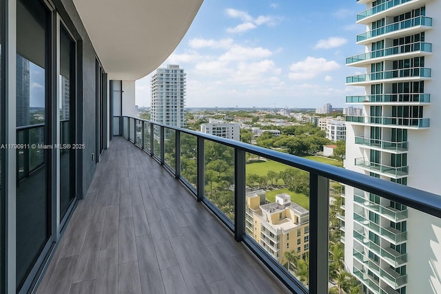 balcony with a city view