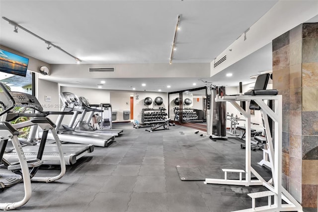 3300 NE 191st St Unit Lp04, Aventura, FL 33180 - gym with track lighting and recessed lighting
