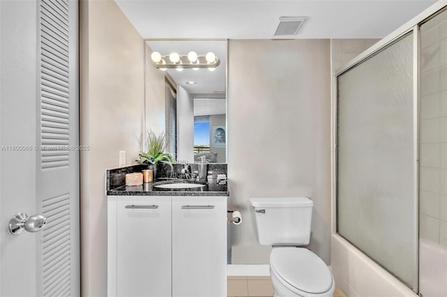 3300 NE 191st St Unit Lp04, Aventura, FL 33180 - full bathroom with toilet, vanity, bath / shower combo with glass door, and a closet