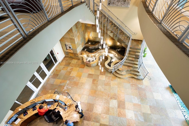 1745 E Hallandale Beach Blvd Unit 1903W, Hallandale Beach, FL 33009 - stairway with a towering ceiling