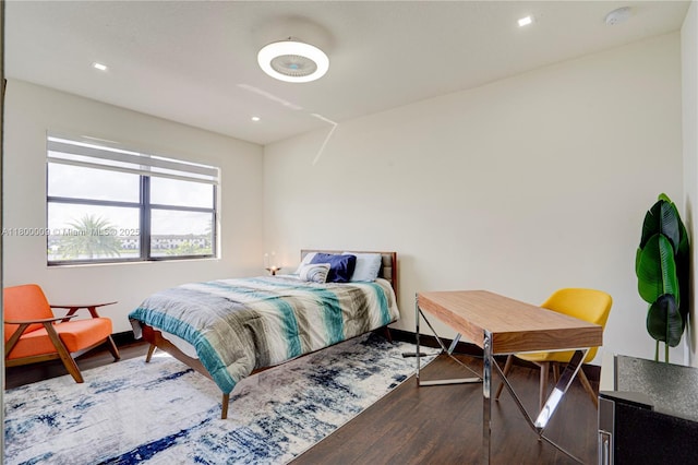 9015 NW 161st Ter, Miami Lakes, FL 33018 - bedroom with wood finished floors, baseboards, and recessed lighting