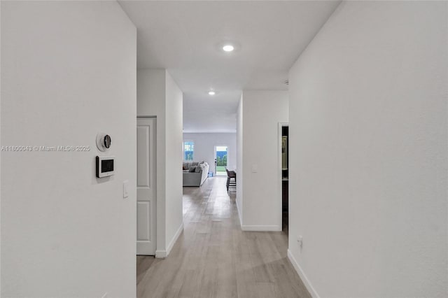 14836 SW 162nd St, Miami, FL 33187 - hallway with light wood finished floors and recessed lighting