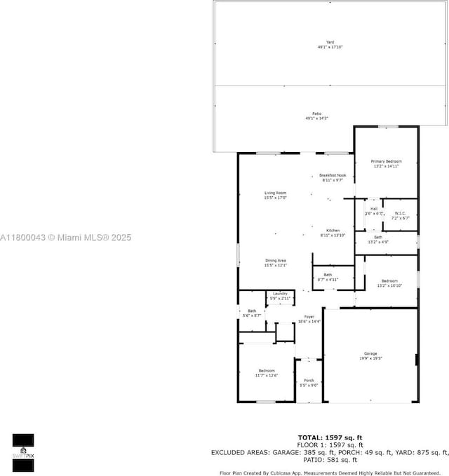 14836 SW 162nd St, Miami, FL 33187 - view of floor plan / room layout
