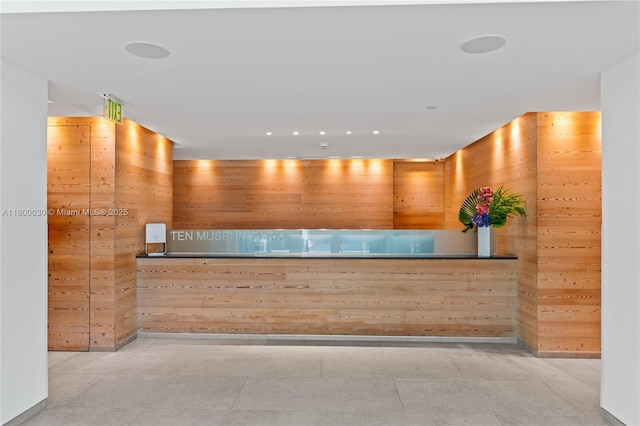 1040 Biscayne Blvd Unit 3802, Miami, FL 33132 - reception area featuring wooden walls
