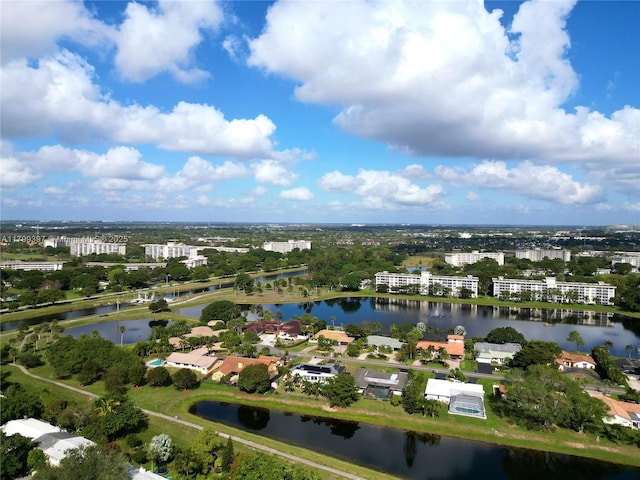 bird's eye view of a nearby body of water