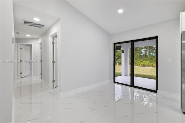 631 S Summit Ave, Lehigh Acres, FL 33974 - spare room with light marble finish floors, baseboards, and recessed lighting
