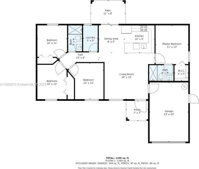 817 Moore Ave, Lehigh Acres, FL 33972 - property floor plan
