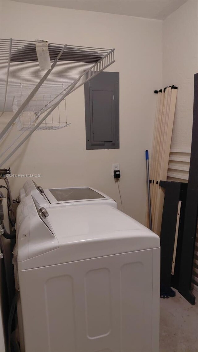 2520 Van Buren St Unit 7, Hollywood, FL 33020 - laundry room featuring washer / dryer and electric panel